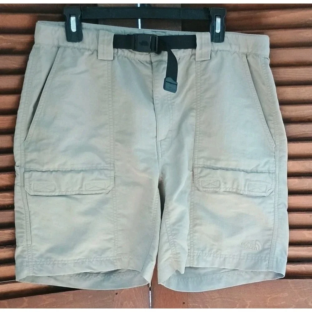 The North Face Men's Utility Shorts Size Medium Nylon Hiking Summer Beige‎
